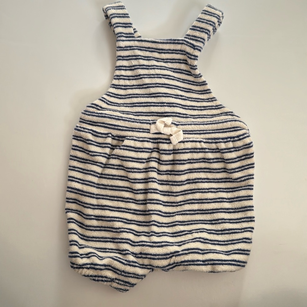 Janie and Jack - Baby Terry Striped Overall 0-3